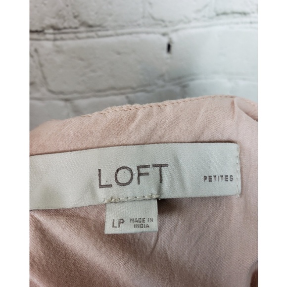 Loft Pink Eyelet Dress Size LP - Picture 5 of 6